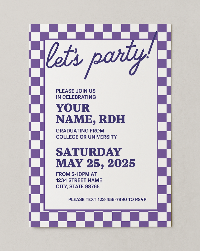 Dental Grad Party Invite (Digital Download), image size:819x1024