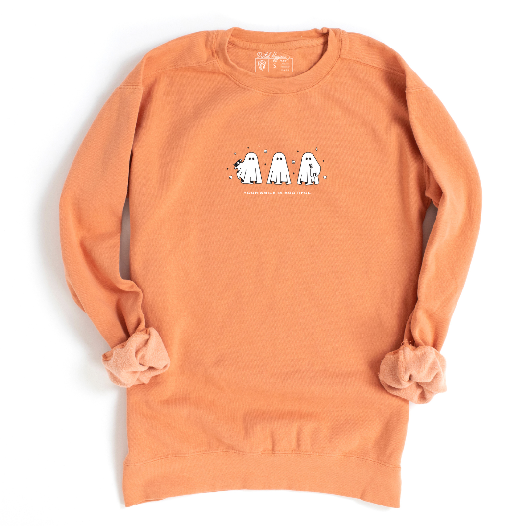 Boo-tiful Smile Embroidered Sweatshirt